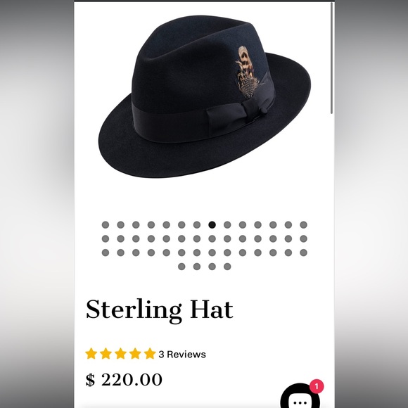 Selentino Sterling 100% fur felt fedora hat - Size 7 1/8 - Picture 5 of 15